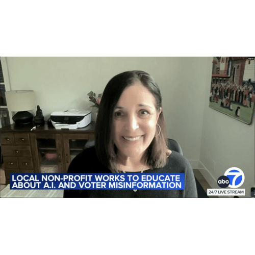 AIAndYou Educating About A.I. And Voter Misinformation | Susan Gonzales, CEO Speaks on ABC7 News Segment