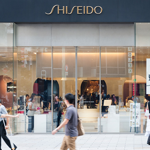 Shiseido store front in Japan #458597151